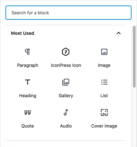IconPress - Gutenberg